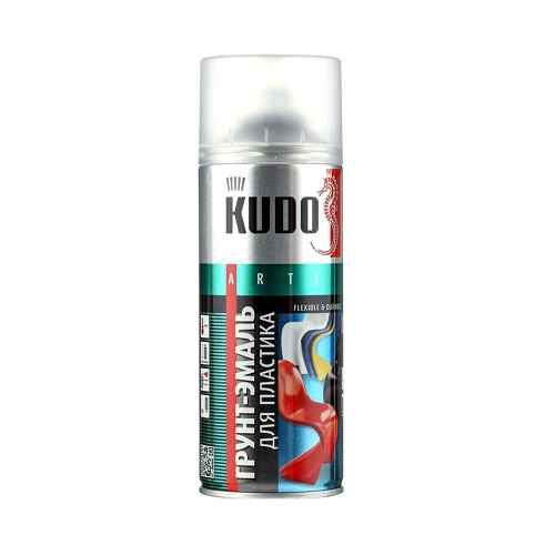 KUDO/ KU-6003 (RAL 9003) Грунт-эмаль для пластика, белая, аэрозоль 520мл