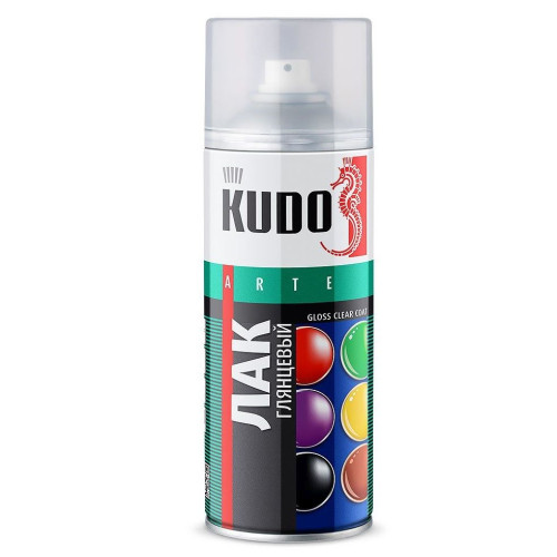 KUDO/ KU-9002 Лак универсальный, акриловый, глянцевый, 520 мл 